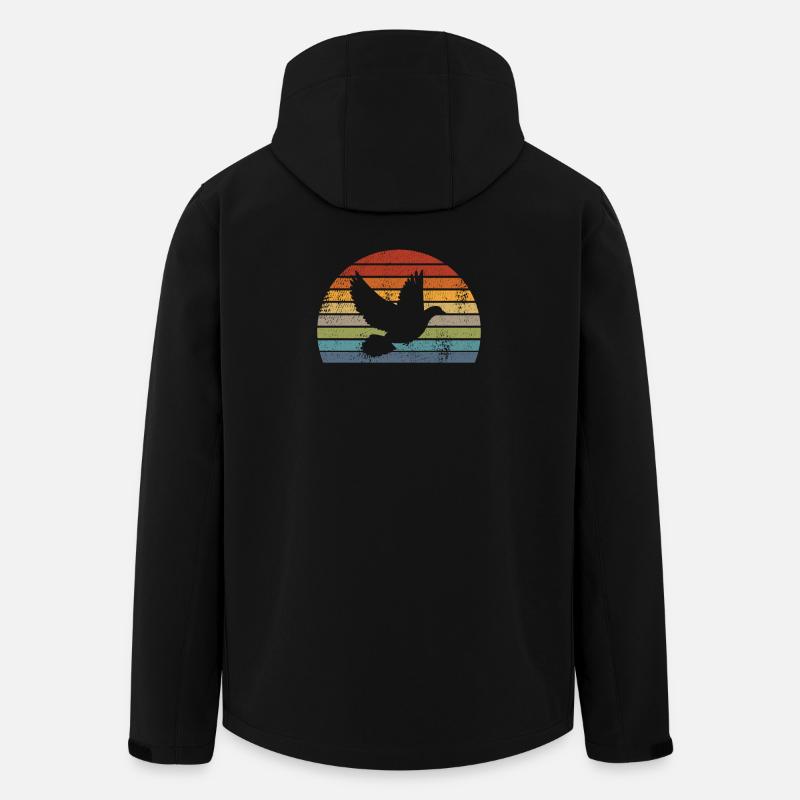 Pigeon Retro - Men’s Recycled Softshell Jacket by Stanley/Stella - black