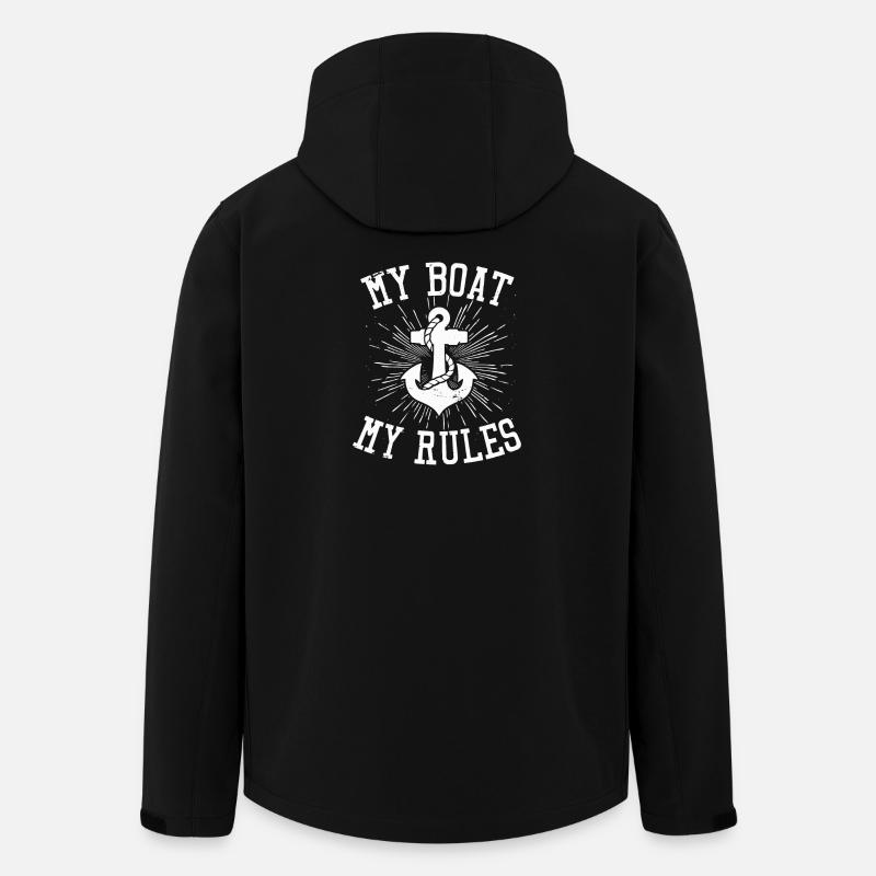 Bateau bateau cadeau capitaine - Veste softshell homme en polyester recyclé Stanley/Stella - noir