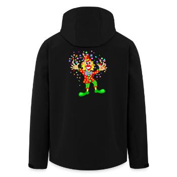 Karneval Clown - Recycelte Männer Softshell-Jacke von Stanley/Stella - Schwarz - Hinten - AI Model Male 185 light (185cm)
