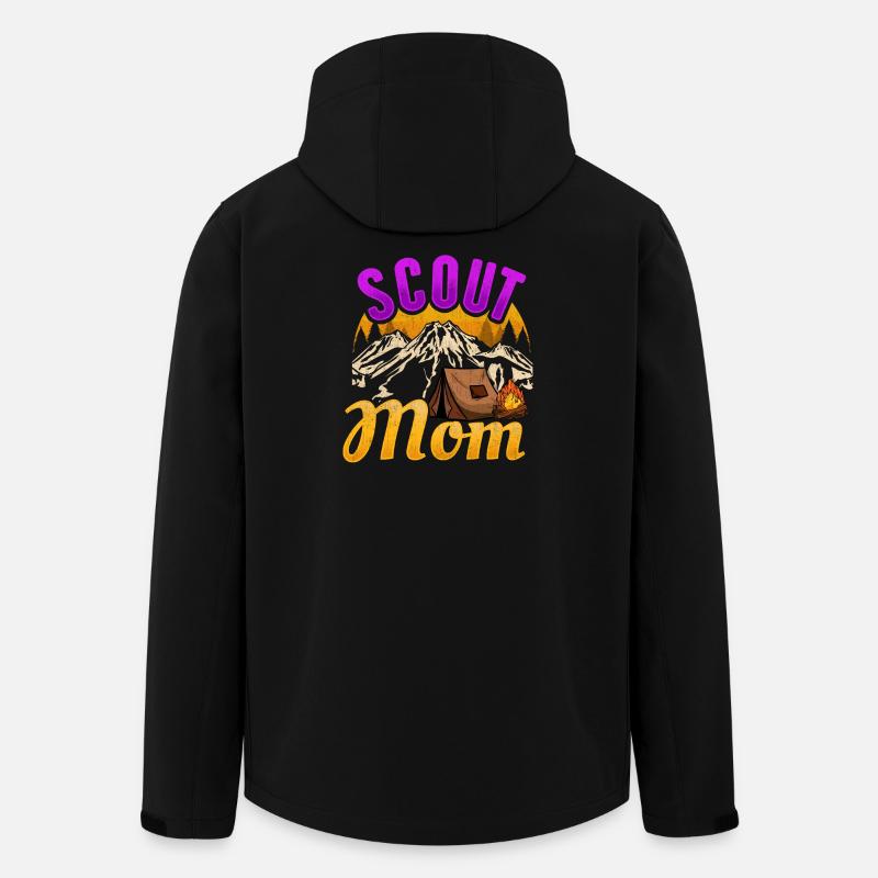 Tentes scoutes Camp scout - Veste softshell homme en polyester recyclé Stanley/Stella - noir
