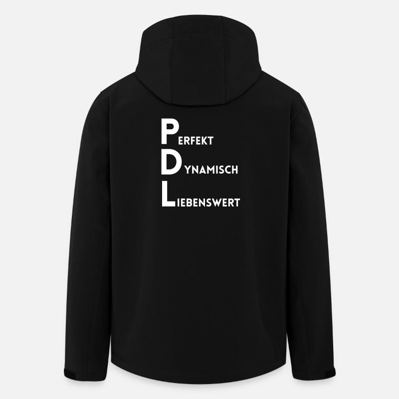 PDL Pflegedienstleitung Perfekt Dynamisch Lieben - Recycelte Männer Softshell-Jacke von Stanley/Stella - Schwarz