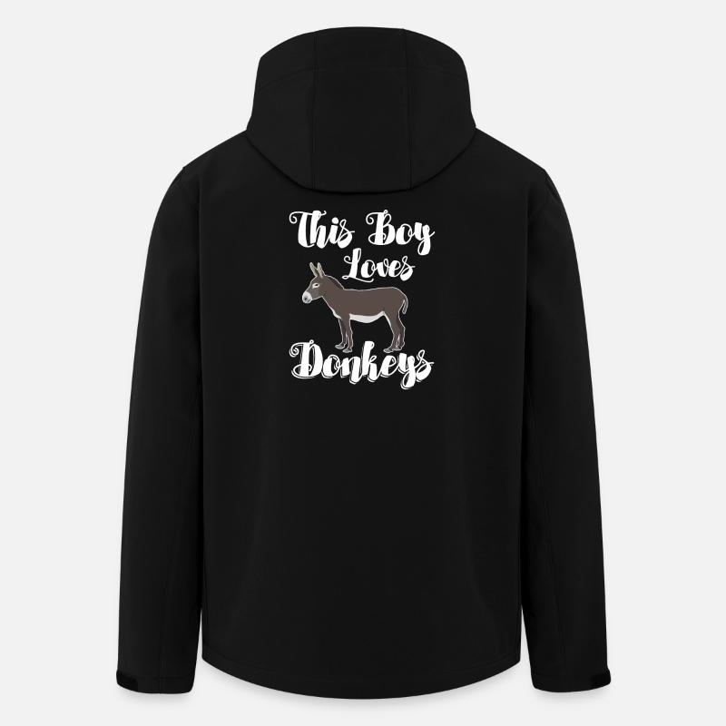Donkey - This Boy Loves Donkeys - Men’s Recycled Softshell Jacket by Stanley/Stella - black