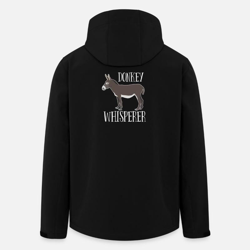 Donkey - Chuchoteur d’âne - Veste softshell homme en polyester recyclé Stanley/Stella - noir