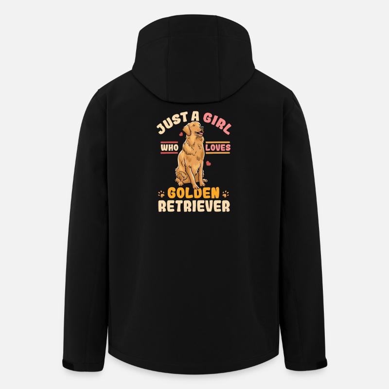 Golden retriever - Veste softshell homme en polyester recyclé Stanley/Stella - noir