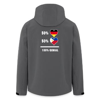 Deutschland und Philippinen Genial / Geschenk - Recycelte Männer Softshell-Jacke von Stanley/Stella - Anthrazit - Hinten - AI Model Male 185 light (185cm)