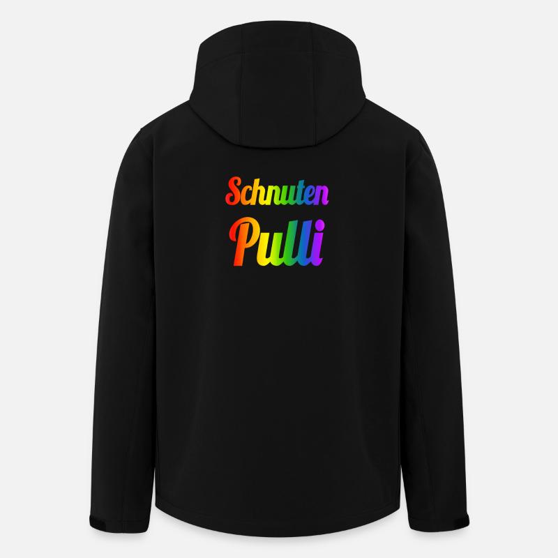 Schnutenpulli in Regenbogen Farben - Recycelte Männer Softshell-Jacke von Stanley/Stella - Schwarz