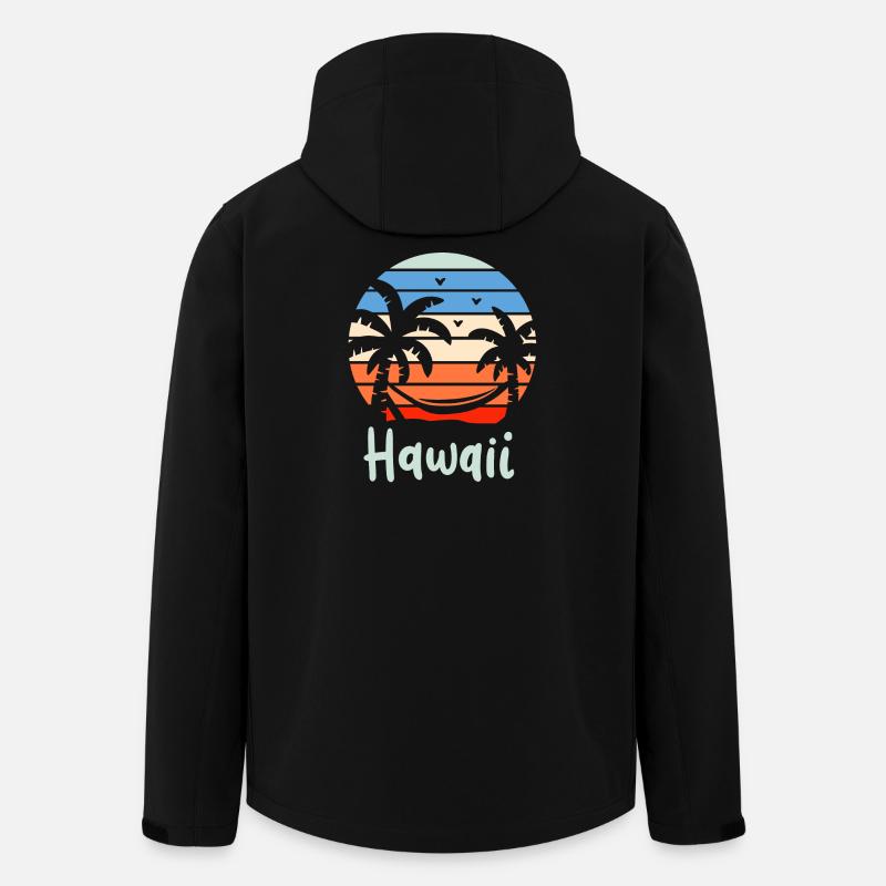 Hawaii Retro - Men’s Recycled Softshell Jacket by Stanley/Stella - black