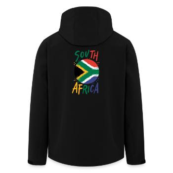 Afrique du Sud - Veste softshell homme en polyester recyclé Stanley/Stella - noir - Dos - AI Model Male 185 light (185cm)