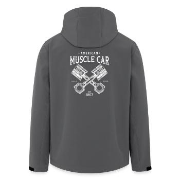 Muscle car American Muscle Classic v8 - Recycelte Männer Softshell-Jacke von Stanley/Stella - Anthrazit - Hinten - AI Model Male 185 light (185cm)