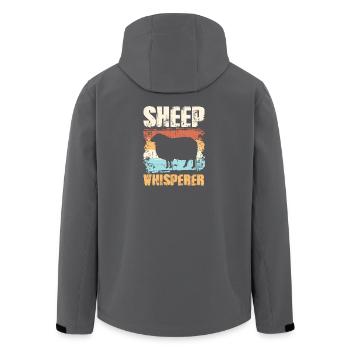 Sheep Whisperer Sheep Whisperer Gift Sheep - Men’s Recycled Softshell Jacket by Stanley/Stella - anthracite - Back - AI Model Male 185 light (185cm)