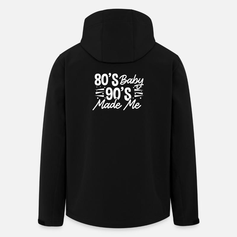 80s 90s - Men’s Recycled Softshell Jacket by Stanley/Stella - black