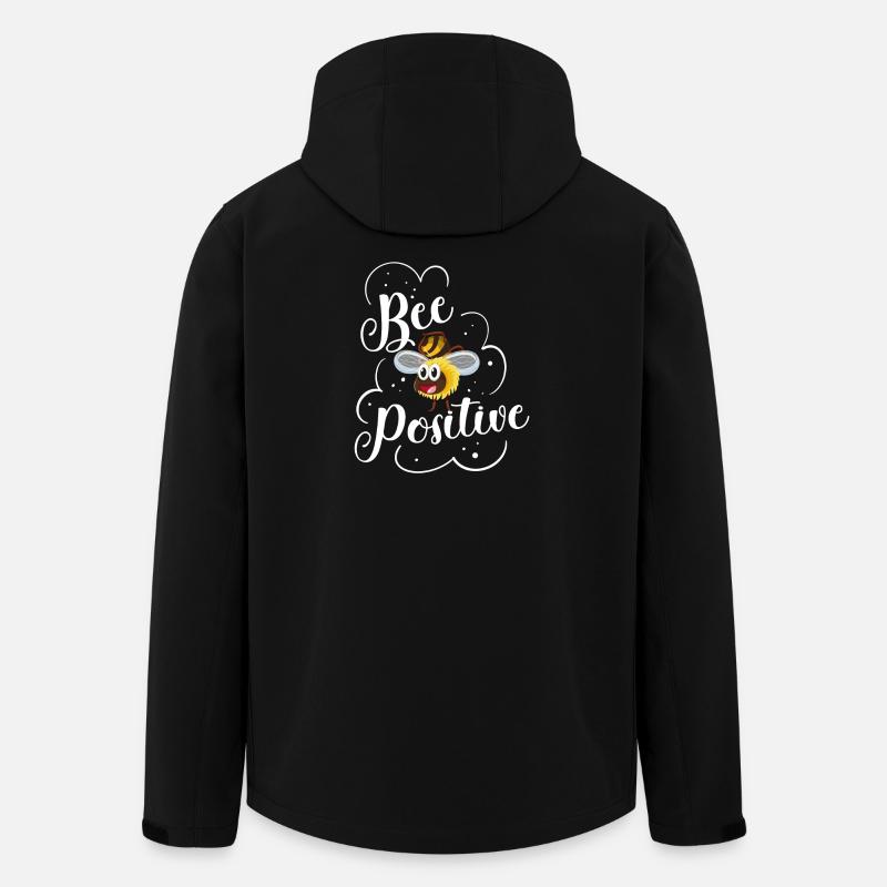 Bee positive bees saying beekeepers - Men’s Recycled Softshell Jacket by Stanley/Stella - black