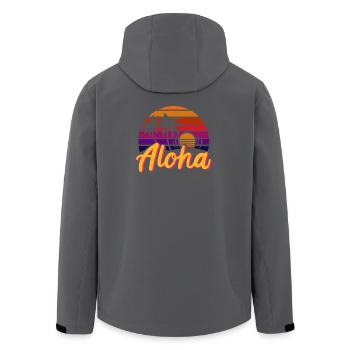 Hawaï Été Aloha - Veste softshell homme en polyester recyclé Stanley/Stella - noir - Dos - AI Model Male 185 light (185cm)