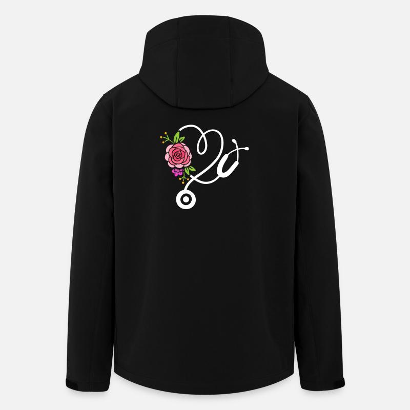 Stethoskop Doktor Krankenschwester - Recycelte Männer Softshell-Jacke von Stanley/Stella - Schwarz