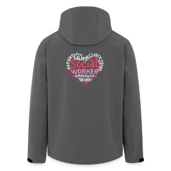 Travailleur social - Veste softshell homme en polyester recyclé Stanley/Stella - charbon - Dos - AI Model Male 185 light (185cm)
