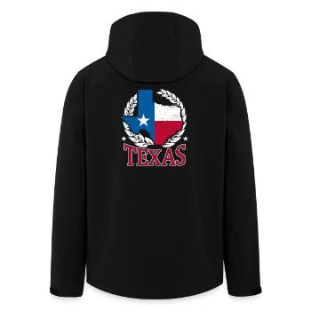 Texas Laurel State Pride - Men’s Recycled Softshell Jacket by Stanley/Stella - black - Back - AI Model Male 185 light (185cm)