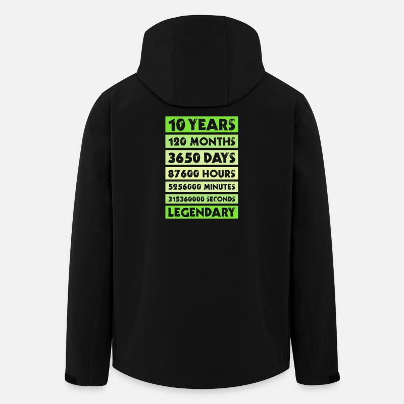 10 ans d’anniversaire de l’entreprise-adhésion - Veste softshell homme en polyester recyclé Stanley/Stella - noir