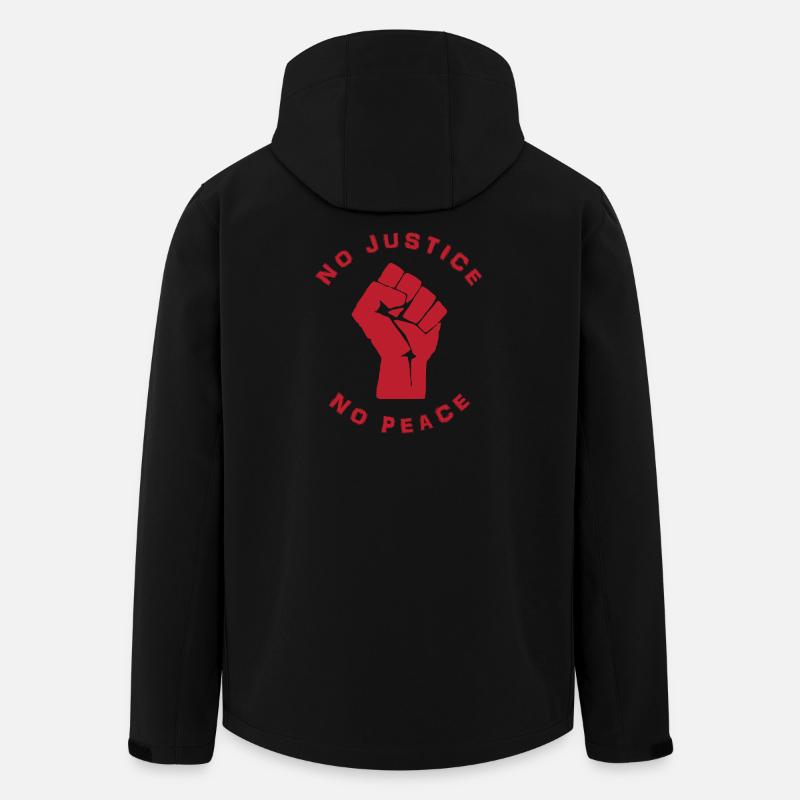 keine Gerechtigkeit keine Friedensdesign-Geschenkidee - Recycelte Männer Softshell-Jacke von Stanley/Stella - Schwarz