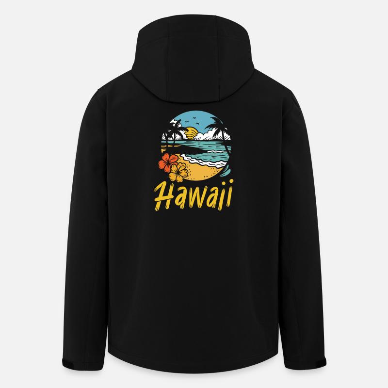 Été de surf à Hawaï - Veste softshell homme en polyester recyclé Stanley/Stella - noir