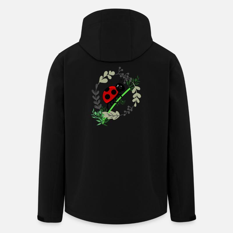 Ladybug botany comic style - Men’s Recycled Softshell Jacket by Stanley/Stella - black