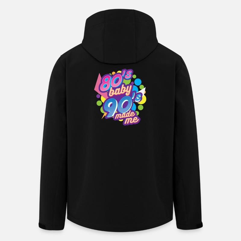 80er Jahre 90er Jahre - Recycelte Männer Softshell-Jacke von Stanley/Stella - Schwarz