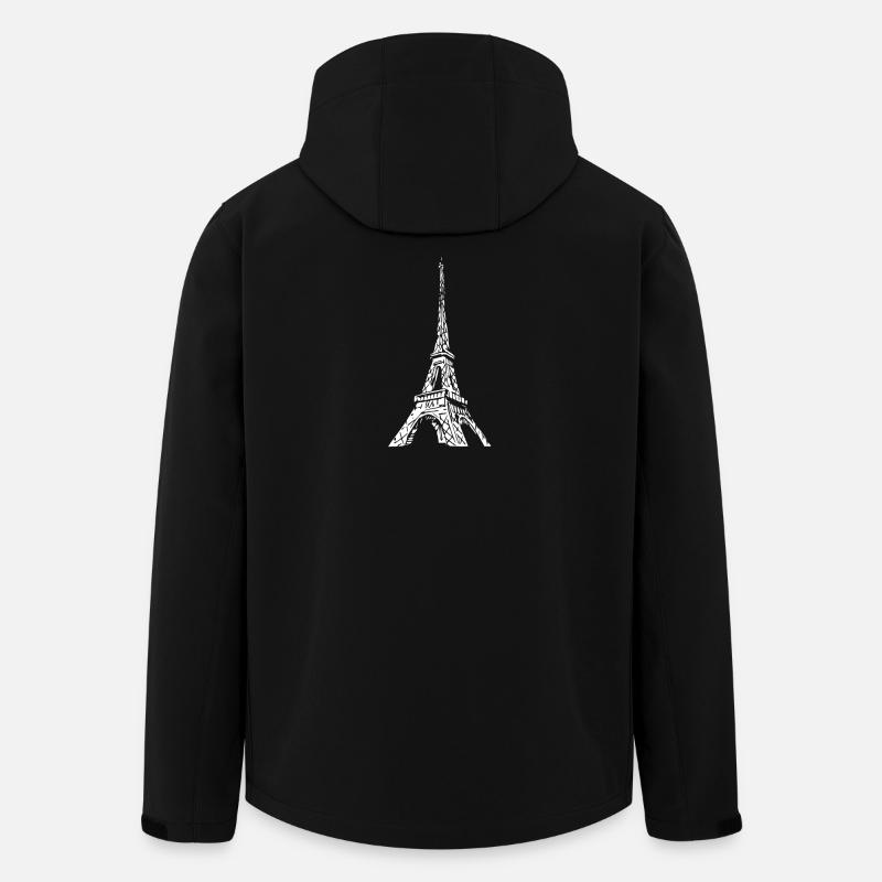 Paris Eiffel Tower - Men’s Recycled Softshell Jacket by Stanley/Stella - black