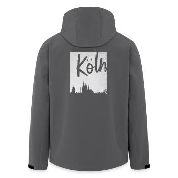 Köln - Recycelte Männer Softshell-Jacke von Stanley/Stella - Anthrazit - Hinten - AI Model Male 185 light (185cm)