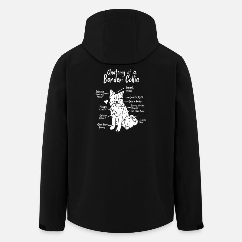 Border Collie - Veste softshell homme en polyester recyclé Stanley/Stella - noir