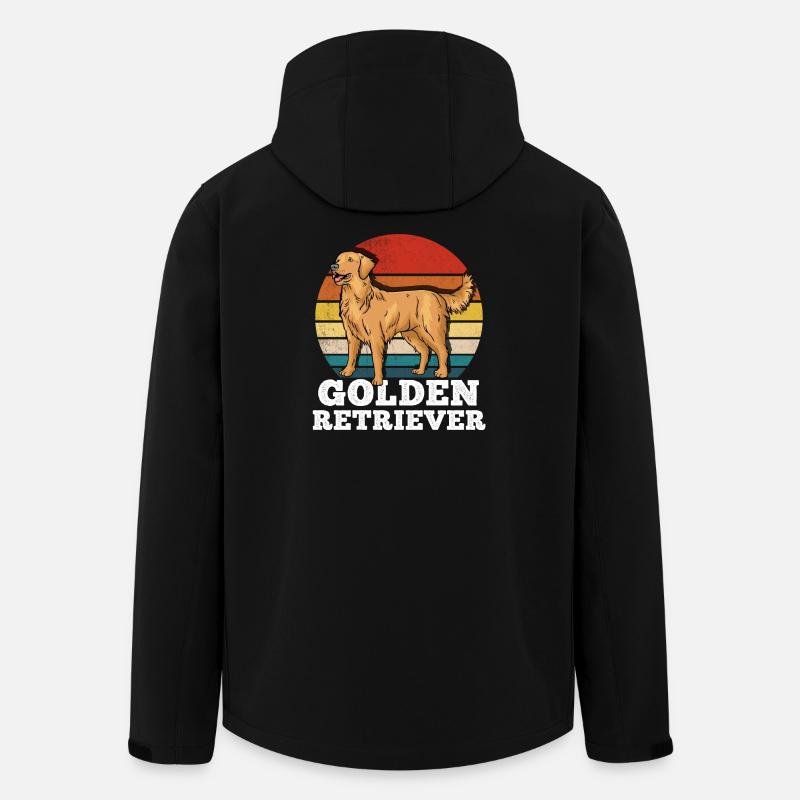 Golden Retriever - Recycelte Männer Softshell-Jacke von Stanley/Stella - Schwarz