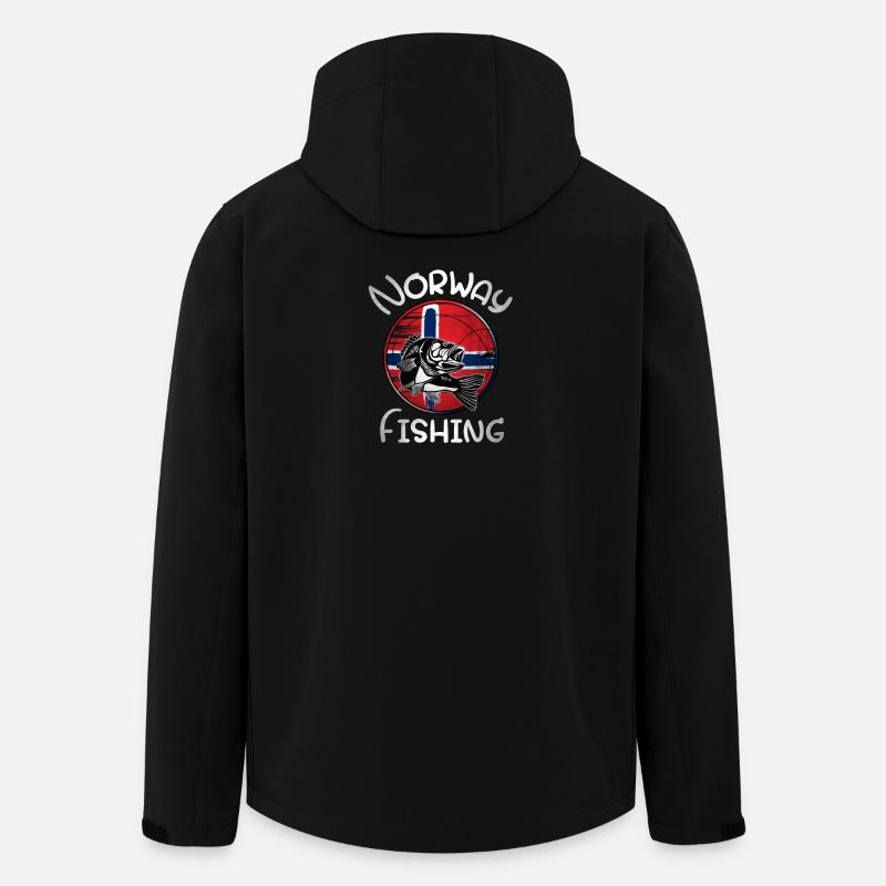Norway Fishing - Recycelte Männer Softshell-Jacke von Stanley/Stella - Schwarz