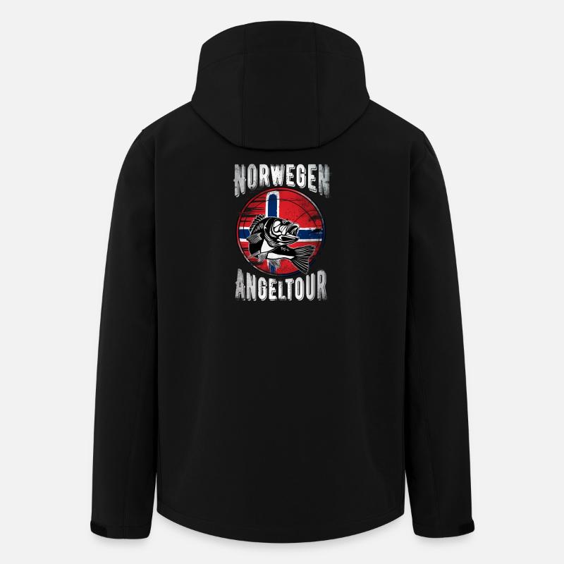 Norwegen Angeltour - Recycelte Männer Softshell-Jacke von Stanley/Stella - Schwarz