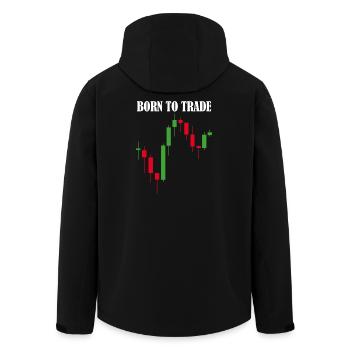 Né pour trader trading à la Bourse - Veste softshell homme en polyester recyclé Stanley/Stella - noir - Dos - AI Model Male 185 light (185cm)