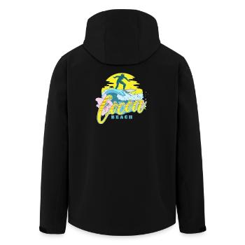 Cocoa Beach - Recycelte Männer Softshell-Jacke von Stanley/Stella - Schwarz - Hinten - AI Model Male 185 light (185cm)
