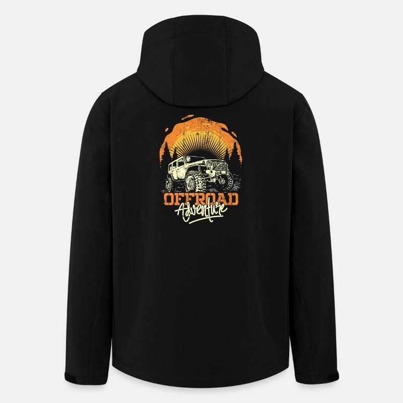 Offroad Adventure Jeep Sunset - Veste softshell homme en polyester recyclé Stanley/Stella - noir