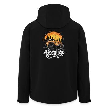 Jeep d’aventure Coucher de soleil - Veste softshell homme en polyester recyclé Stanley/Stella - noir - Dos - AI Model Male 185 light (185cm)