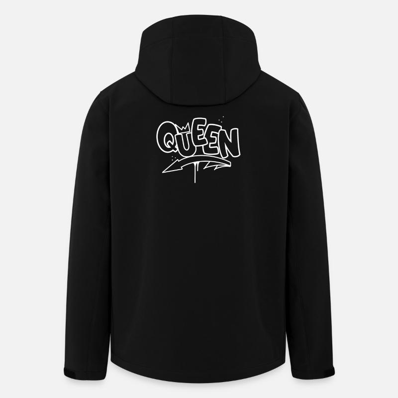 Queen Graffiti - Men’s Recycled Softshell Jacket by Stanley/Stella - black