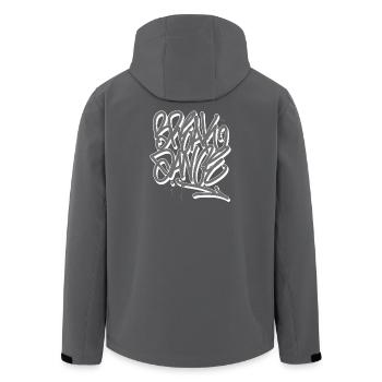 Breakdance Graffiti - Men’s Recycled Softshell Jacket by Stanley/Stella - anthracite - Back - AI Model Male 185 light (185cm)