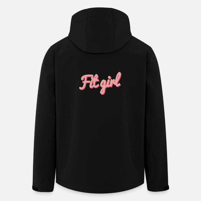 Fitgirl Rose 3D Script - Veste softshell homme en polyester recyclé Stanley/Stella - noir