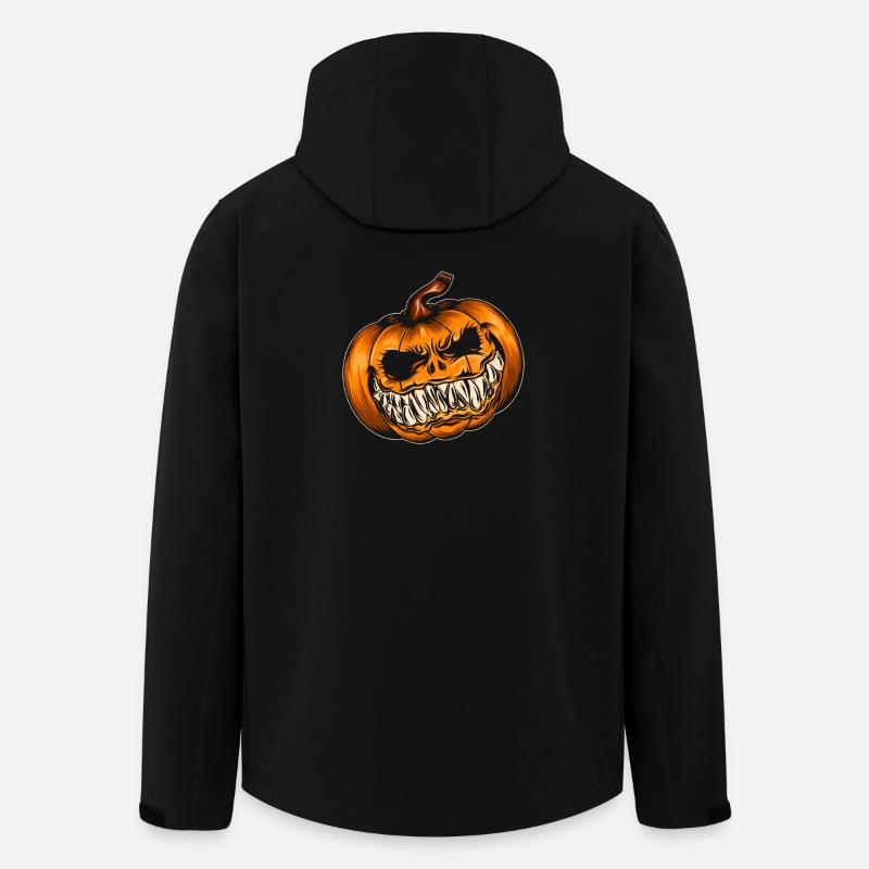 Rire effrayant de citrouille - Veste softshell homme en polyester recyclé Stanley/Stella - noir
