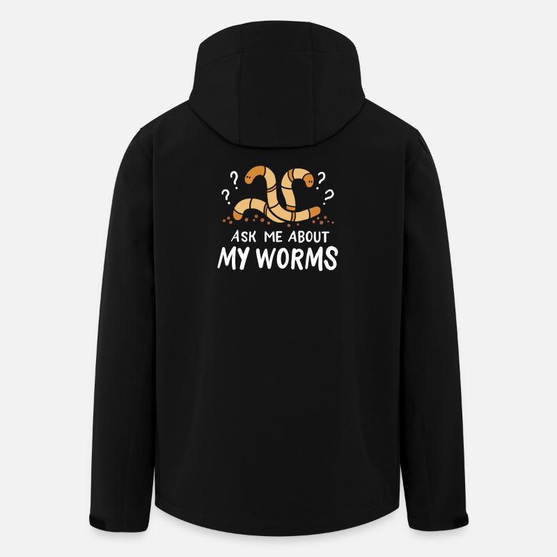 Worms Constructeurs de vers - Veste softshell homme en polyester recyclé Stanley/Stella - noir