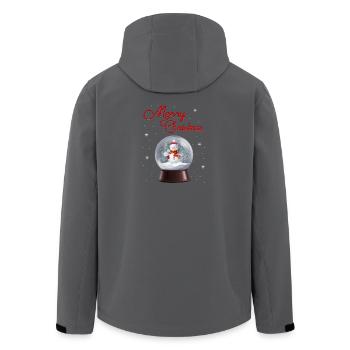 Boule à neige bonhomme de neige Magie hivernale - Veste softshell homme en polyester recyclé Stanley/Stella - noir - Dos - AI Model Male 185 light (185cm)