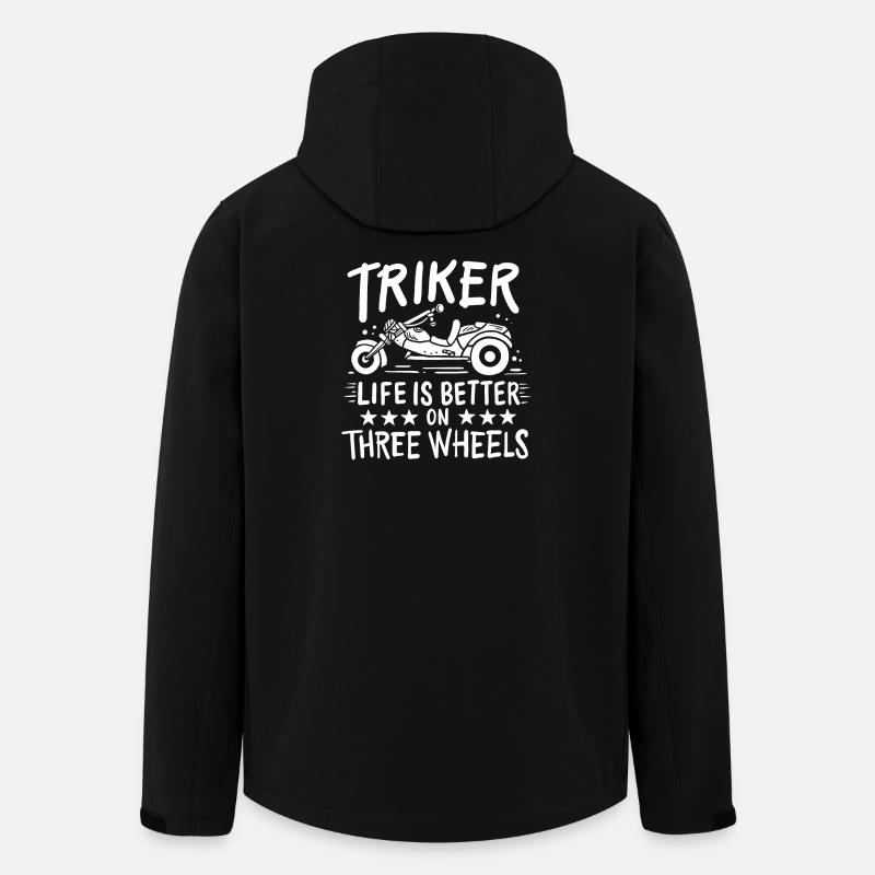 Triker Trike Chopper - Men’s Recycled Softshell Jacket by Stanley/Stella - black