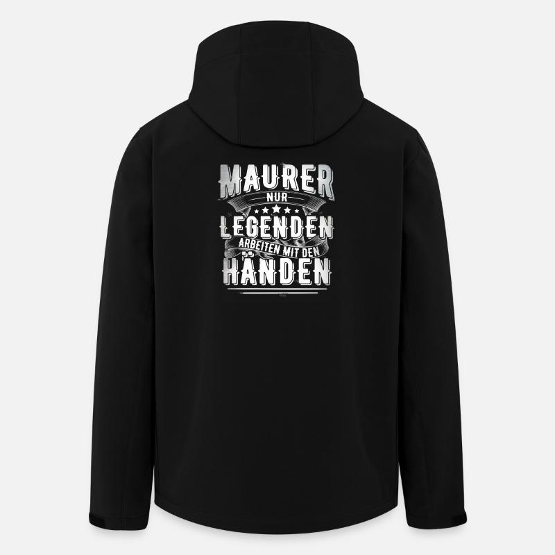 Maurer - Recycelte Männer Softshell-Jacke von Stanley/Stella - Schwarz