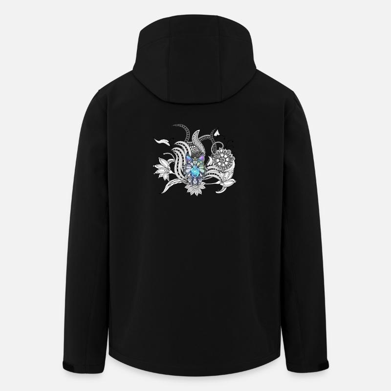 Ehrfürchtiger Wolf, lineart - Recycelte Männer Softshell-Jacke von Stanley/Stella - Schwarz
