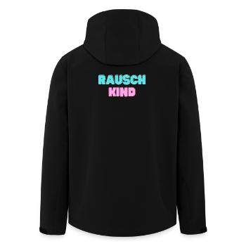 Rauschkind - Wiener Dialekt Kosename für Freunde - Recycelte Männer Softshell-Jacke von Stanley/Stella - Schwarz - Hinten - AI Model Male 185 light (185cm)