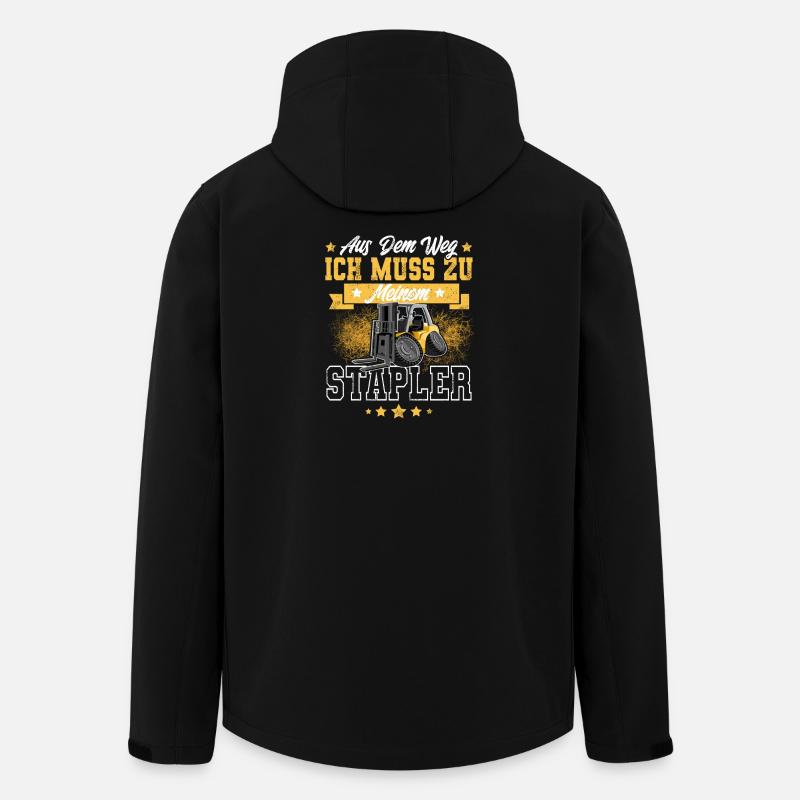 Staplerfahrer Gabelstapler Lagerist - Recycelte Männer Softshell-Jacke von Stanley/Stella - Schwarz