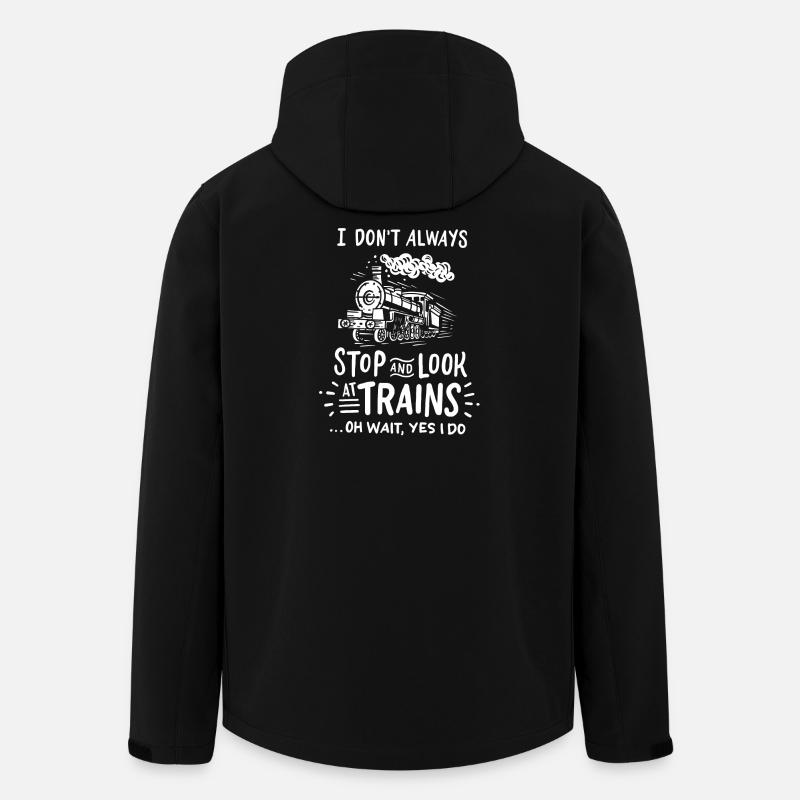 Trains Railway - Men’s Recycled Softshell Jacket by Stanley/Stella - black