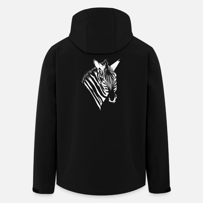 Zebra - Recycelte Männer Softshell-Jacke von Stanley/Stella - Schwarz