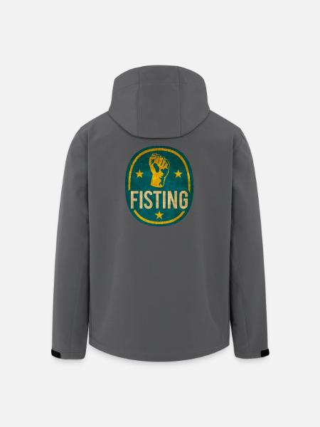 fisting logotyp t-shirt design XXX sex porr presentidé - Softshelljacka herr i återvunnen polyester Stanley/Stella - svart