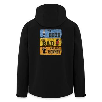 The Good The Bad The Monkey Vintage Island Geschen - Veste softshell homme en polyester recyclé Stanley/Stella - noir - Dos - AI Model Male 185 light (185cm)
